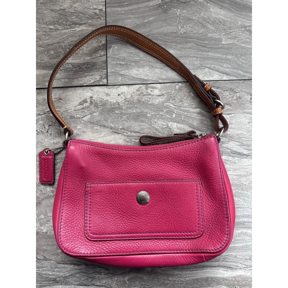 2005 Coach Vintage Chelsea Hobo Pink Pebbled Leather  Shoulder8E96